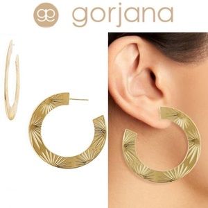 Gorjana Azul Flat Hoop Earrings